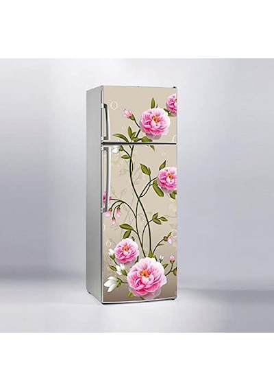 Buzdolabı Sticker Kaplama Dolap Kaplama Etiketi Pembe Gül Çiçek Diğer
