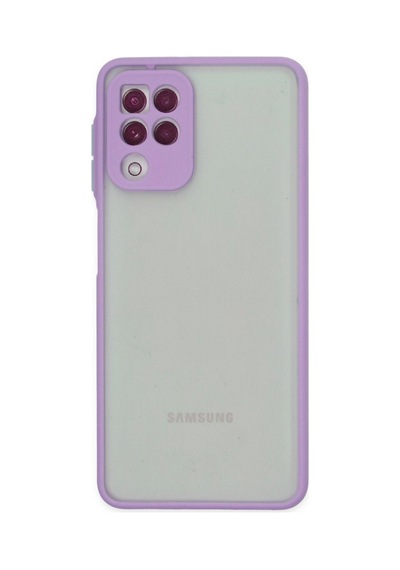 Samsung Galaxy Uyumlu A22 Kılıf Montreal Silikon Kapak - Mor Bz8683140308063
