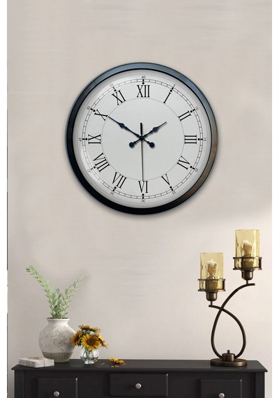 40 Cm Siyah Metal Retro Duvar Saati Diğer