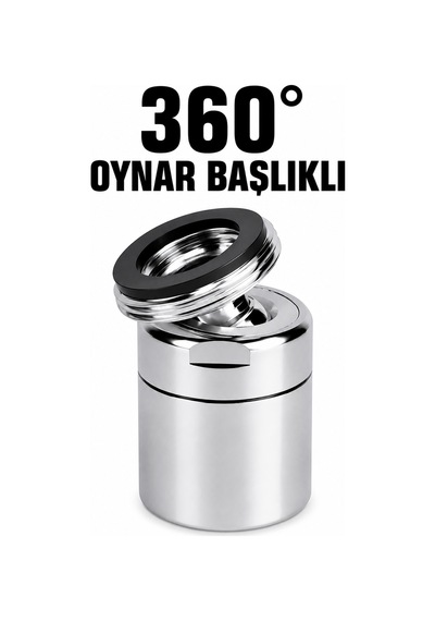 Perlatör Oynar Dış Dişli 360 Musluk Başlığı Su Tasarruflu Hareketli Batarya Ucu Mutfak Banyo