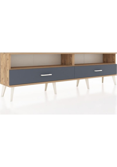 Arges Tv Ünitesi 2 Raflı 2 Çekmeceli 176x30x51 Çam-çam/antrasit Atlas Çam/antrasıt Arges Tv Ünitesi 2 Raflı 2 Çekmeceli 176x30x51 Çam-çam/antrasit Atlas Çam/antrasıt