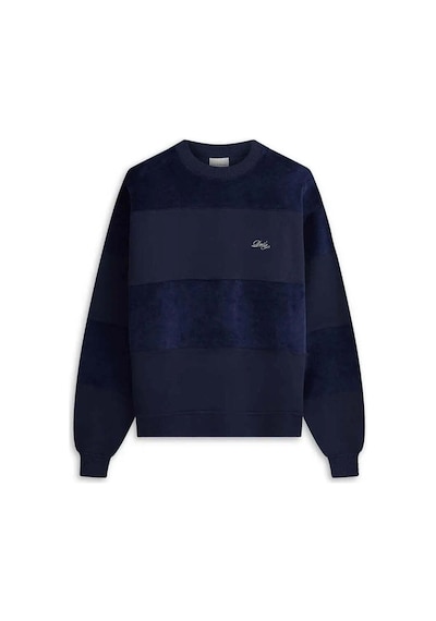 American Rag Cie Drôle Nakışlı Relaxed Fit Pamuklu French Terry Sweatshirt Lacivert