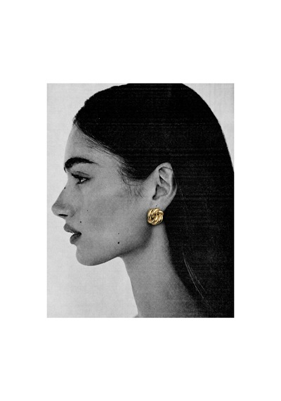 Aura Collection Tresse Gold Düğümlü Çelik Küpe Altın Altın