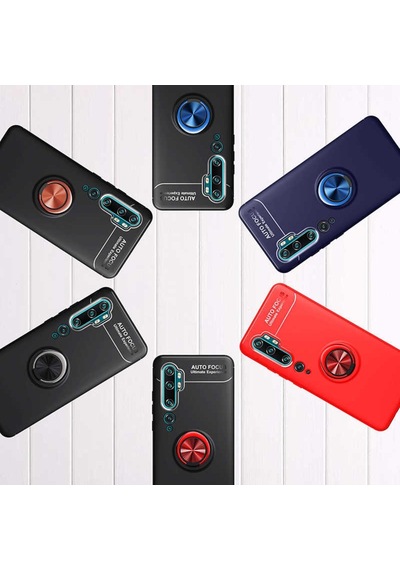 Xiaomi Mi Note 10 Kilif Yüzüklü Tam Korumali Silikon Kapak 417135209