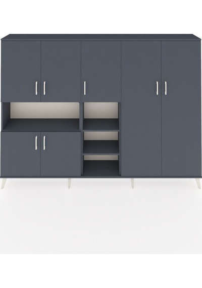 Arges Dolap 13 Raflı 7 Kapaklı 220x30x163 Antrasit-antrasit Antrasit-antrasit Arges Dolap 13 Raflı 7 Kapaklı 220x30x163 Antrasit-antrasit Antrasit-antrasit
