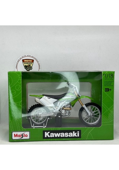 Kawasaki Kx 250f 1:18 Diecast Model Motosiklet Maisto Lisanslı, Metal Gövde, Standlı