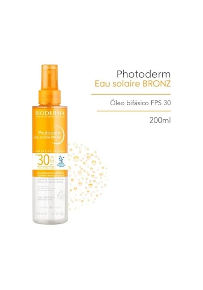 Bioderma Photoderm Bronz Sun Protective Water Spf30 Bronzlaştırıcı Güneş Koruyucu Yüz, Vücut, Saç 200 Ml Yüksek Uva Koruması, Doğal Bronzlaşmayı Artırır, Pompa Şişesi