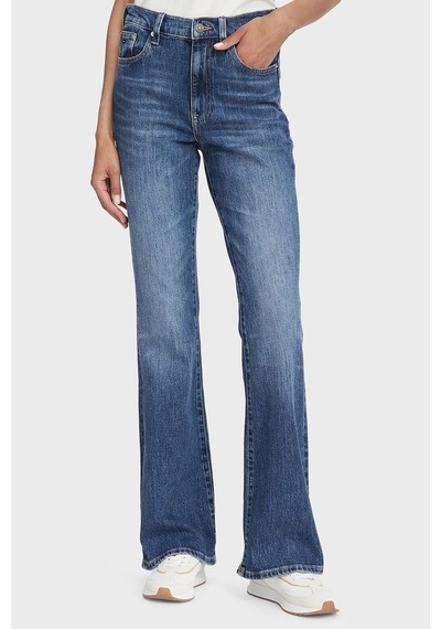 Tommy Jeans Pamuklu Slim Fit Yüksek Bel İspanyol Paça Jean Kadın Kot Pantolon Dw0dw23077 1bk Mavi Tommy Jeans Pamuklu Slim Fit Yüksek Bel İspanyol Paça Jean Kadın Kot Pantolon Dw0dw23077 1bk Mavi
