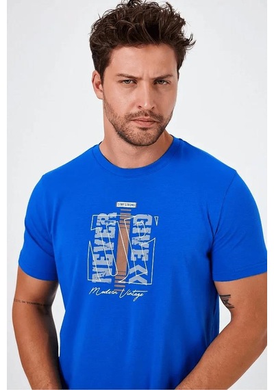 Alexander Gardi Baskılı Regular Fit T-shirt E24-00213 Haki