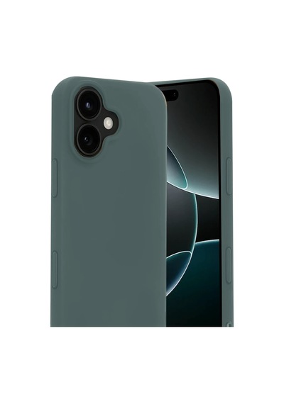 Uryport Apple Uyumlu iPhone 17 Nano İçi Kadife Silikon - Koyu Yeşil