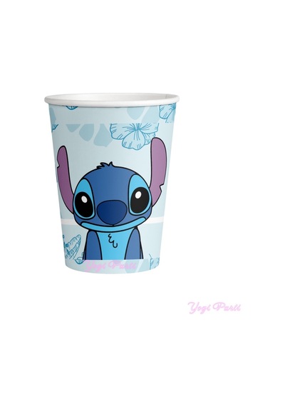 Stitch 8 Kişilik Tabak Bardak Ekonomik Doğum Günü Parti Malzeme Seti Renkli Tüm Yaşlar