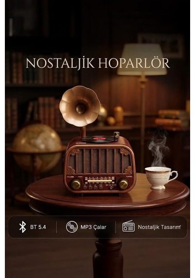 Özel Üretim Hediye Cihazı Bluetooh Hoparlör Nostaljik Radyo Speaker D76 Ahşap