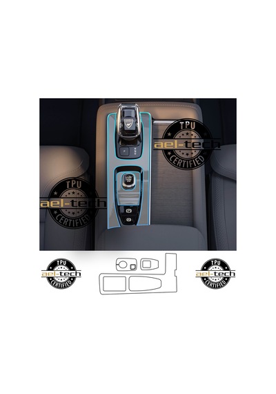 Volvo Xc90 Uyumlu Vites Etrafı Piano Black Tpu Koruyucu 2025-2026
