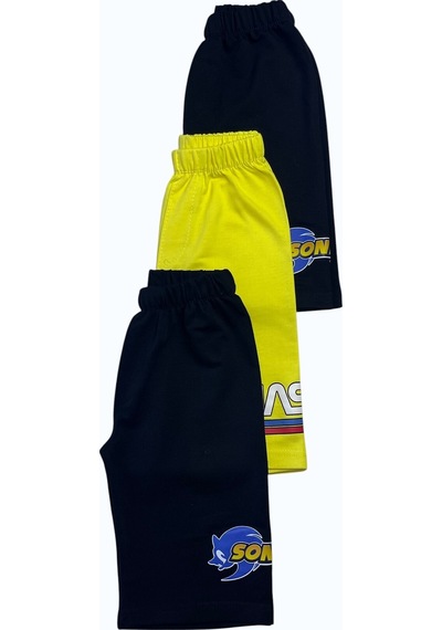 Minik Motion Çocuk Erkek Penye Kapri Eşofman Altı Baskılı 3 Lü Set Lacivert - Sarı Minik Motion Çocuk Erkek Penye Kapri Eşofman Altı Baskılı 3 Lü Set Lacivert - Sarı