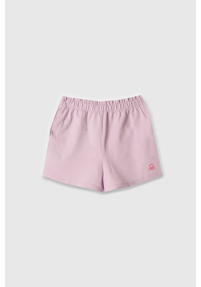 Benetton Kız Çocuk Şort Pembe