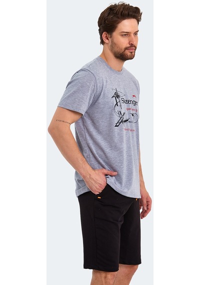 Slazenger KARNEN IN Oversize Erkek Tişört Gri