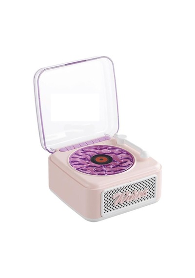 Nostalji Plak Görünüm Mini Dekor Waves Bt Işıklı Müzik Çalar Saat Tf Kart Aux Özellikli