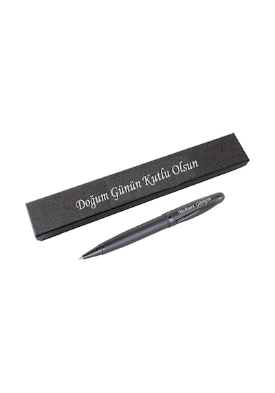 İsme Kişiye Özel Metal Siyah Tükenmez Kalem Öğretmenler Günü