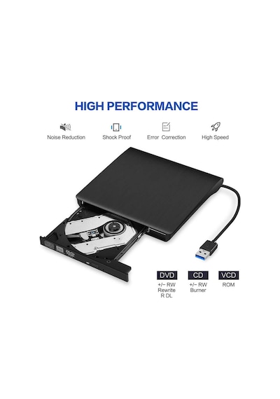 Harici USB 3.0 DVD - RW Writer CD DVD Yazıcı Okuyucu Optik Sürücü