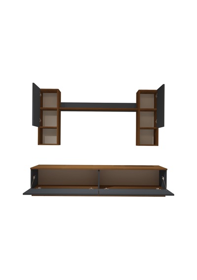 Decoraktiv Eko 5dab Mdf Std Tv Ünitesi Tv Sehpası Ceviz - Antrasit