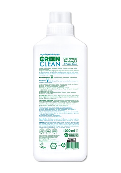 Green Clean Bitkisel Çok Amaçlı Temizleyici 1000 Ml