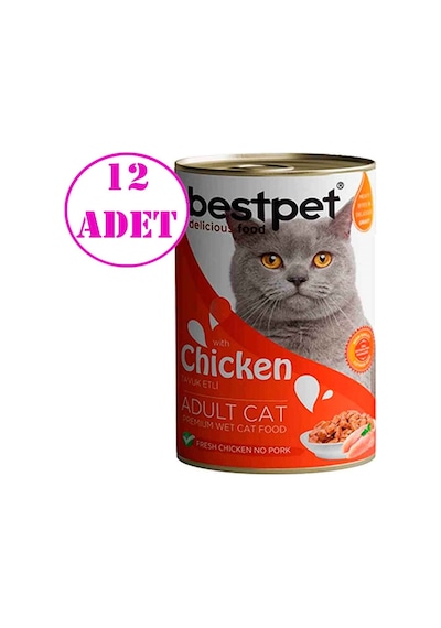 BestPet Tavuklu Kedi Konservesi 12 x 400 G