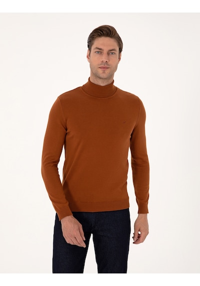 Pierre Cardin Erkek Pas Kazak /triko 50314202-vr040 Açık Turuncu