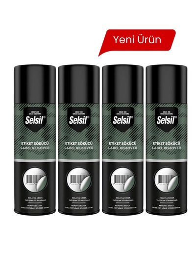 4x Selsil Etiket Sökücü Yapışkan Kalıntı Ve Etiket Temizleyici Sprey 1 Adet