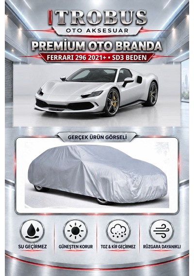 Ferrari 296 2021 Ve Sonrası Uyumlu Premium Araba Brandası Oto Branda Sd3 Beden