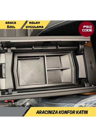 Yeni Kasa Jeep Compass 2025 Ve Üzeri Orta Konsol Kolçak, Saklama Kutusu, Kolçak Düzenleyici