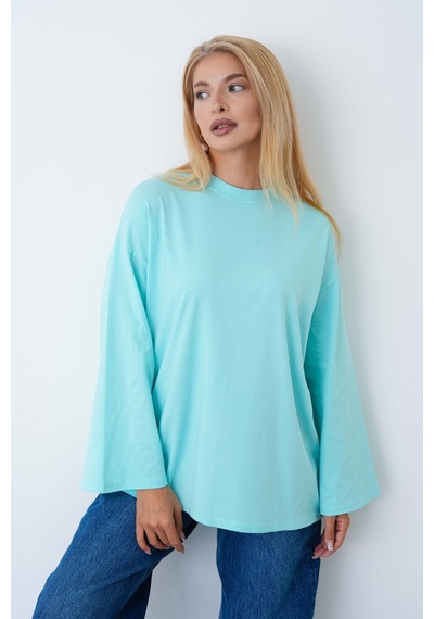 Herkesemoda Kadın Tesettüre Uygun Geniş Kollu Body Turkuaz