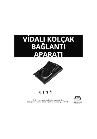 S-dizayn Citroen C3 Abs Vidalı Kol Dayama Kolçak Alt Adaptör 2009-2016 A+kalite