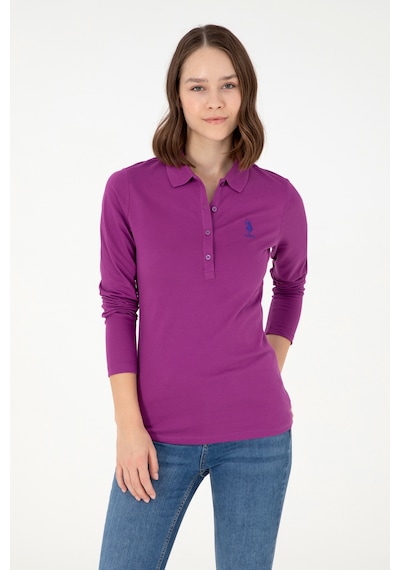 U.S. Polo Assn. Kadın Menekşe Basic Polo Yaka Sweatshirt 50289541-VR037