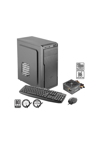 Green Ava Plus Skd 1x120mm 2x2.0 Usb Bilgisayar Kasası 350w 80+ Standart Sertifikalı Ups + Klavye + Mouse