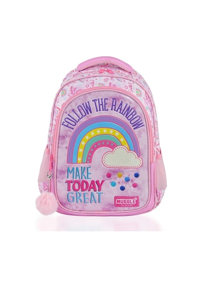 Muggle Soft Rainbow Pembe Okul Çantası