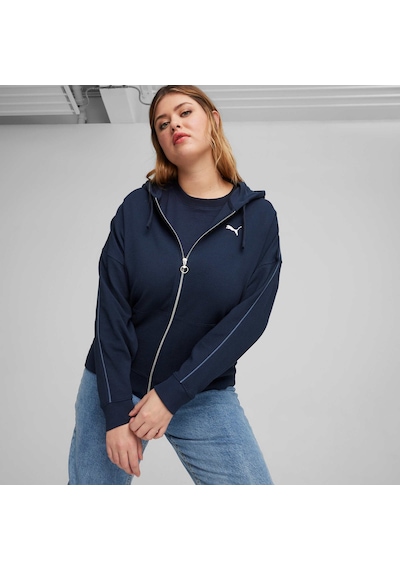 Puma Her Kadın Tam Fermuarlı Kapüşonlu Sweatshirt 677882 14 Mavi