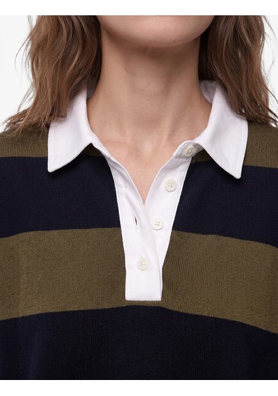Koton Regular Fit Uzun Kollu Polo Yaka Çizgili Triko Kazak Lacivert Çizgili 7wak90321ht Koton Regular Fit Uzun Kollu Polo Yaka Çizgili Triko Kazak Lacivert Çizgili 7wak90321ht
