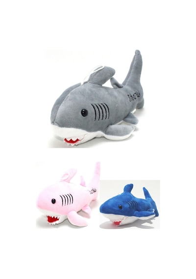 Baby Shark Şarkı Söyleyen 3 Lü Set 30cm Peluş Oyuncak Köpekbalığı No Color
