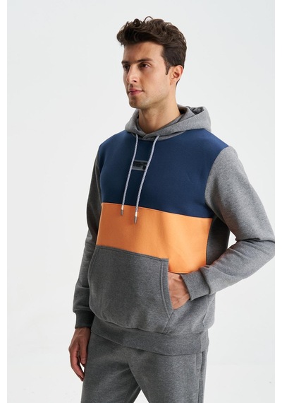 AR-MA Arma Erkek Çok Renkli Regular Fit 3 İplik Şardonlu Kanguru Cepli Kapüşonlu Sweatshirt 001 AR-MA Arma Erkek Çok Renkli Regular Fit 3 İplik Şardonlu Kanguru Cepli Kapüşonlu Sweatshirt 001