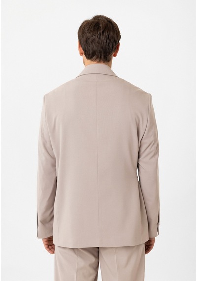 Antioch Kuşaklı Relax Fit Erkek Blazer Ceket Taş