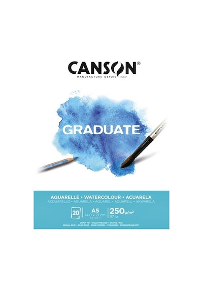 Canson Sulu Boya Bloğu Graduate 20 Syf A5 250 Gr