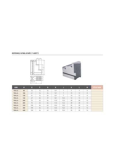 Fett 250mm Tos Kepenkli Ayna Ayağı