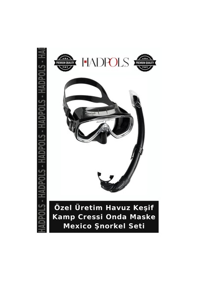 Özel Üretim Havuz Keşif Kamp Cressi Onda Maske Mexico Şnorkel Seti Clear-Yellow