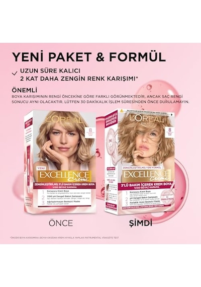 L Oréal Paris Excellence Creme 8 Koyu Sarı Saç Boyası