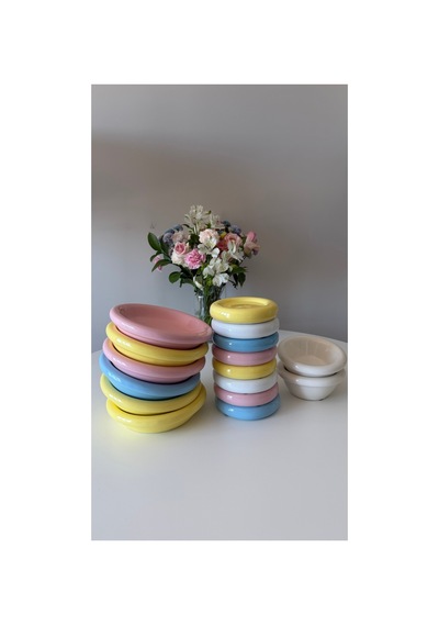 Sarı Donut Seramik Yemek Tabağı 21,5 Cm Sarı - 857413850 Sarı