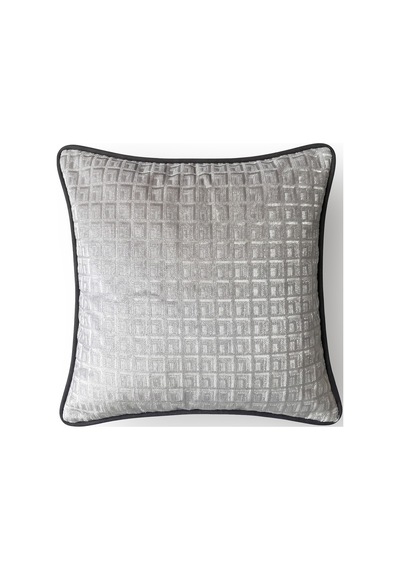 "frame" Kadife Dokulu Kırlent Kılıfları - 45x45 Gri