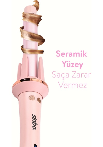 Sinbo Profesyonel Otomatik Saç Maşası Kalın Su Dalgası 25mm Extra Uzun Başlıklı Shd-1709