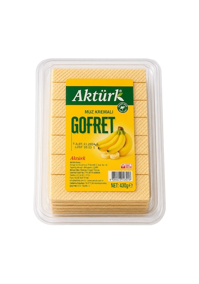 Aktürk Gofret Vanilyalı 475 Gr Ve Çilek Ve Muz Kremalı 430 Gr 6 Lı Karma Paket