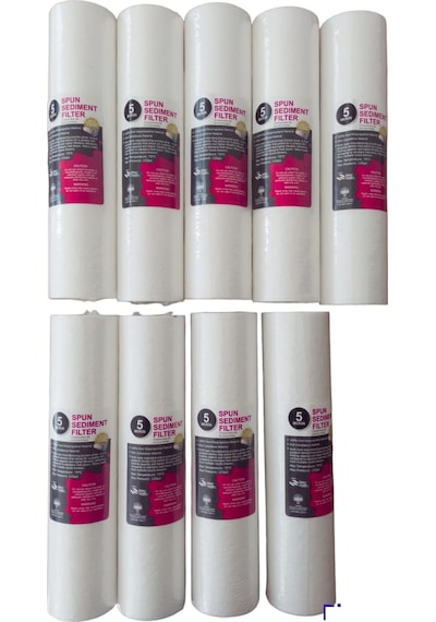 5 Mikron Sediment Spun Filtre 9 Adet