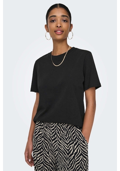 Only Onlmonja S/s Tee Jrs Noos Siyah Kadın Kısa Kol T-shirt SIYAH
